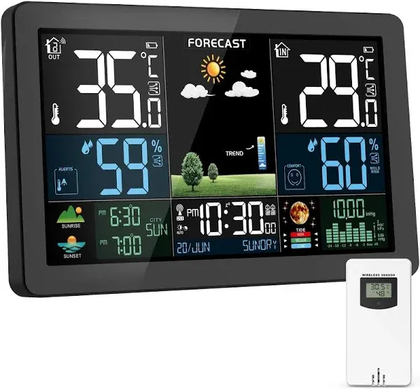 Wireless Weather Station with Outside Temperature Sensor