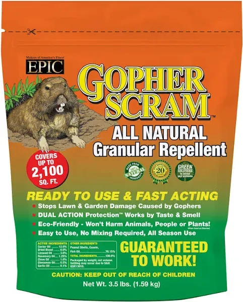 Gopher Scram Granular Repellent Shaker Container