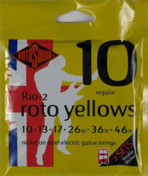 Rotosound Roto Yellows Double Deckers Electric Guitar Strings 2-Pack