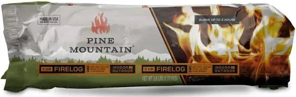 Pine Mountain Traditional 3-Hour Fire Log 501-160-965 Pack of 6 Pine Mountain