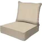 Honeycomb Outdoor Deep Seating Cushion Set - Textured Solid Almond