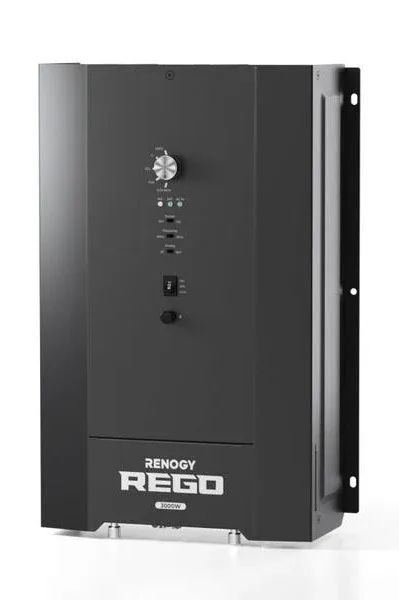 Renogy REGO 3000W 12V Pure Sine Wave HF Inverter Charger 50A 120/240VAC Split-Phase Applications with Built-in Bluetooth for DC Home APP 6000W Continuous Output 9000W Peak Power Light Weight