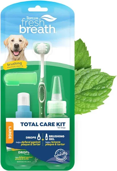 TropiClean Fresh Breath Total Care Kit for Large Dogs