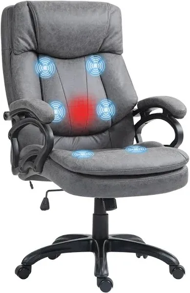 Homcom 6-Point Vibration Massage Office Chair with Heat