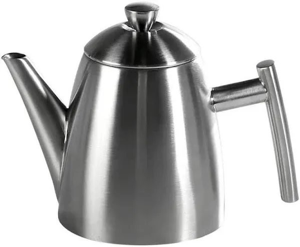 USA 18/8 Stainless Steel Teapot with Infuser, Tea Warmer with Teapot Infuser ...