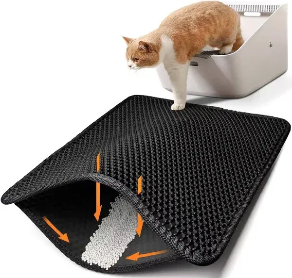 Polarduck Conlun Cat Litter Mat Cat Litter Trapping Mat Honeycomb Double Layer Design Urine and Water Proof Material