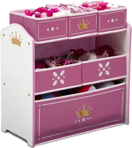 Delta Children Princess Crown Multi-Bin Toy Organizer