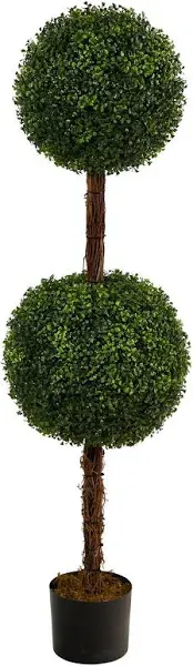 Nearly Natural Boxwood Double Topiary Artificial Tree