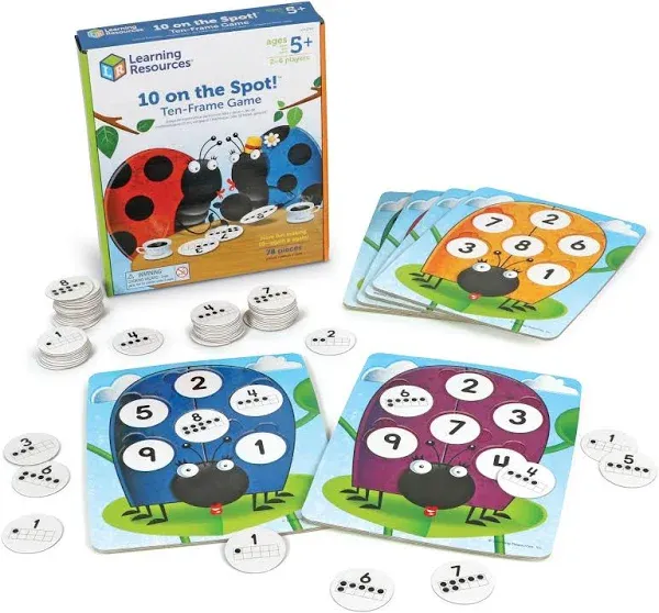 BRAND NEW Learning Resources® 10 on the Spot! ten-frame math game #LER1764