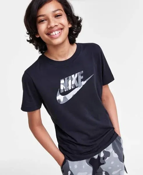 Nike Sportswear Camo Logo Cotton Graphic T-Shirt Boy's