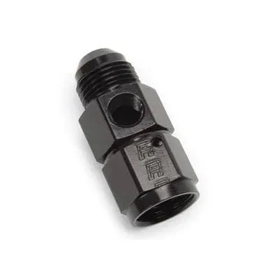 Russell 670343 Fuel Pressure Take Off Fitting 6AN Male-6AN Female Straight Black