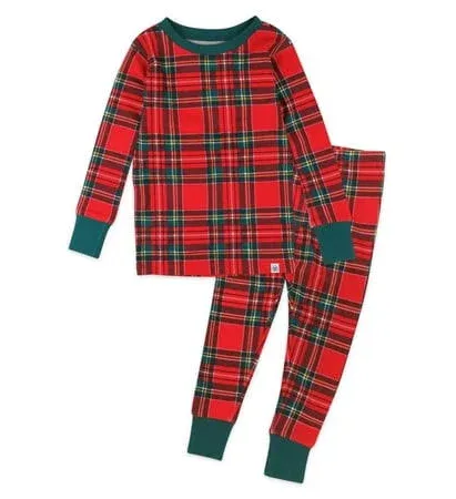 HonestBaby Organic Cotton Royal Stewart Plaid Holiday Pajamas