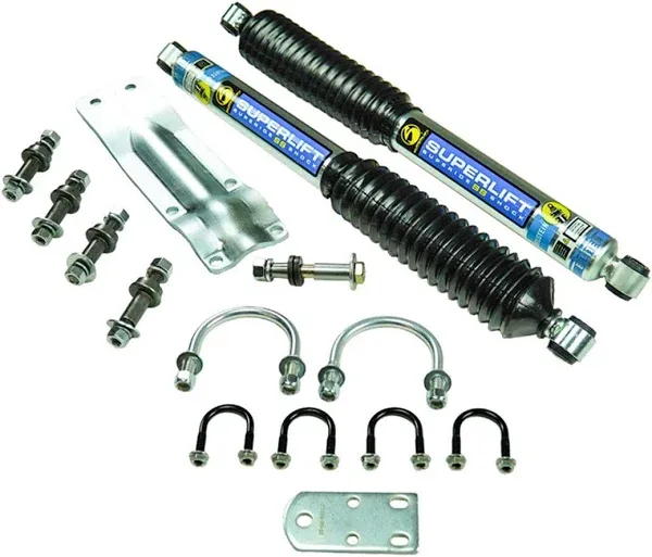 SUPERLIFT Dual Steering Stabilizer Kit w/ SS Series shocks by Bilstein | 80-86 Chevrolet/GMC K10/K20/K5 Blazer/K1500/K2500 | 81-93 Dodge W250 4WD