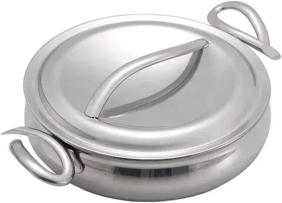 Cookserv Collection | Pan with lid | 5-Ply Stainless Steel | Saute Pan | Fryi...