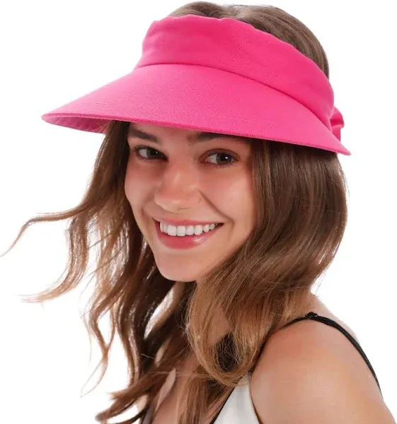 Simplicity Women's UPF 50+ UV Protection Wide Brim Beach Sun Visor Hat