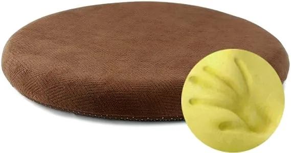 Sigmat Memory Foam Seat Cushion Anti-Slip Soft Round Stool Cushion Chair Pad 20 Inch Camel