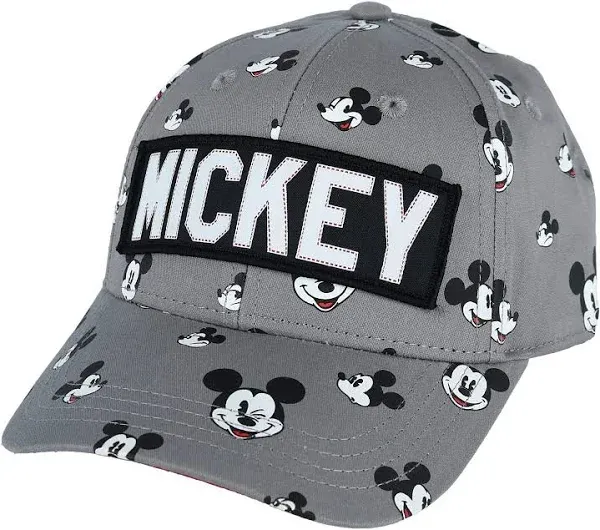 Disney Youth Mickey Reacts Baseball Hat, Gray Black