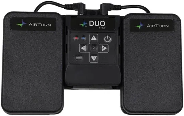 AirTurn DUO500 Silent Bluetooth Pedal Page Turner Teleprompt Live Stream App Controller