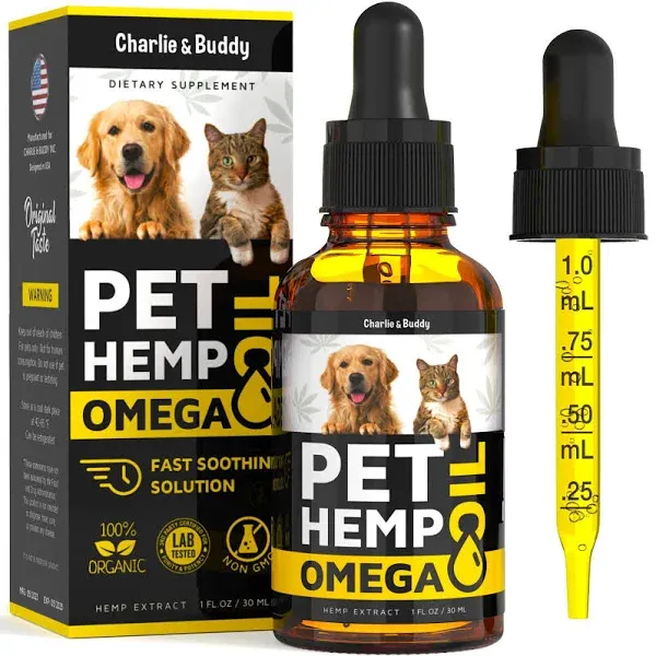 Charlie&Buddy Hеmp Oil for Dogs - Omega 3,6,9 for Skin, Coat, Anxiеty Relief and Jоint Pаin