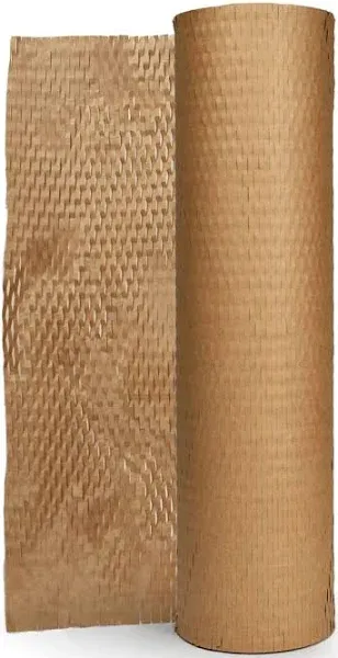 Premium Honeycomb Packing Paper 12"x100 ft By PackageZoom Perforated Kraft Honeycomb Wrap Roll For Fragile Items 80GSM Protective Honeycomb Cushioning Wrap Roll For Packing, Shipping & Moving