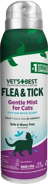 Vet's Best Flea & Tick Gentle Mist for Cats (Cotton Spice Scent)