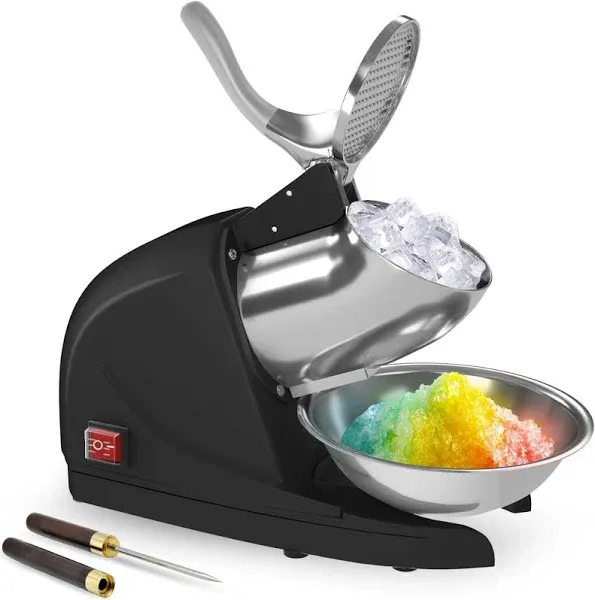 Shaved Ice Machine 380w Snow Cone Machine 3 Stainless Steel Blades Ice Shaver...