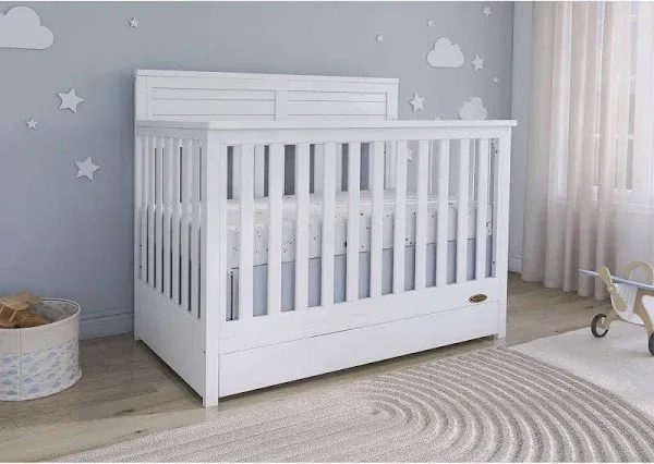 Dream On Me Reign 5 in 1 Convertible Crib with Under Drawer