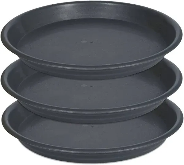 Bleusea Plastic Plant Saucer 3 Pack Durable Drip Trays for Flower Pot