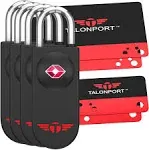 4 Pack of Lifetime Card Key TSA Approved Keyless Luggage Locks