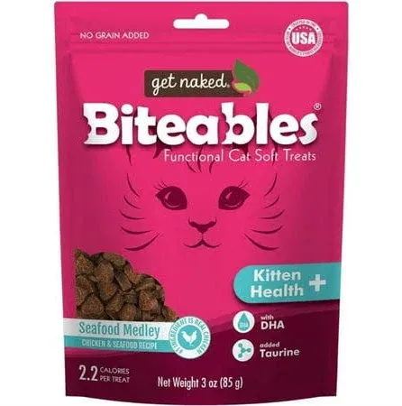 Get Naked® Biteables® Kitten Health+ Functional Soft Treats Seafood Medley (3 Oz.)