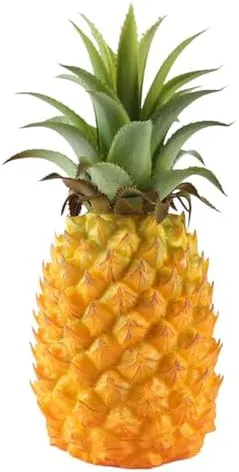 12" Large Plastic Fake Pineapple Artificial Vegetables Fruits, Faux Decorate Fruit Ornament Realistic Artificial Pineapple Decor Prop Fruit for Home Kitchen Party Display