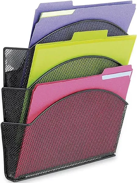 Safco Onyx Magnetic Mesh Panel Accessories 3 File Pocket