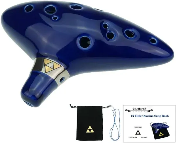 "Cheffort" 12 hole ocarina From Legend of zelda,alto C ocarina with Protective Bag,Buy zelda ocarina,12 hole zelda ocarina,ocarina of time,ocarina