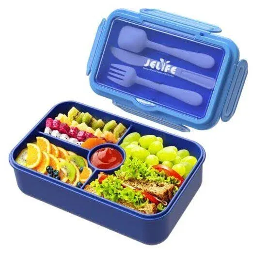 Bento Lunch Box For Kids Leakproof Large Bentostyle With 4 Compartments Portions