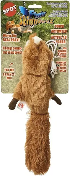 Ethical Pet Flippin' Skinneeez Squirrel Interactive Cat Toy