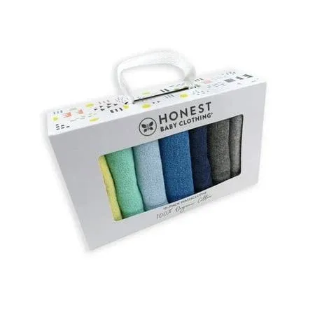 Honest Baby Organic Cotton Terry Wash Cloths, Bright White, Pack of 10 Cloths