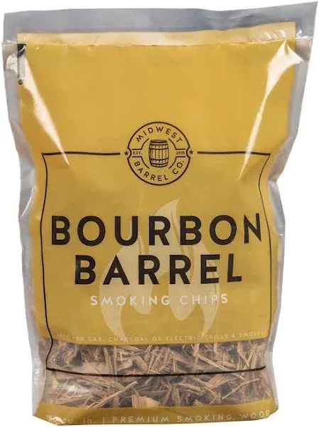 Midwest Barrel Company Genuine Bourbon Barrel BBQ Smoking Wood Chips