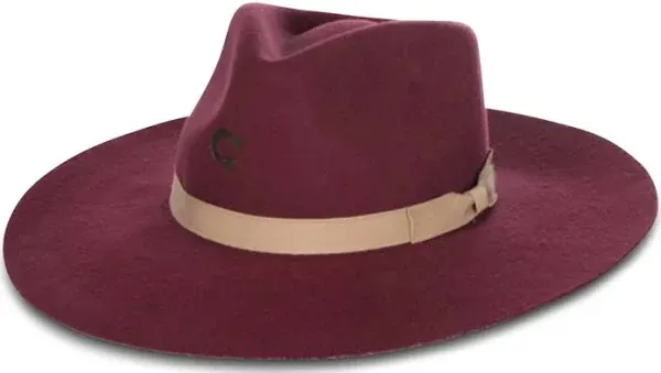 Charlie 1 Horse Highway Burgundy Felt Hat