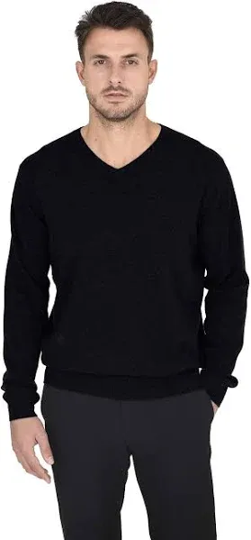 NWT State Cashmere V-Neck Sweater Mens 100% Pure Classic Long Sleeve Pullover L