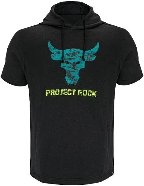 Under Armour Men's Project Rock Terry Payoff Short Sleeve Hoodie