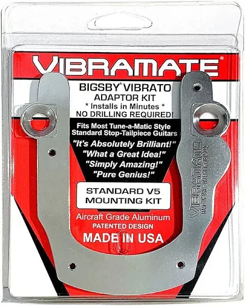 SALE! Vibramate V5 Bolt-On Mounting Kit for Bigsby B5 Vibrato in GOLD