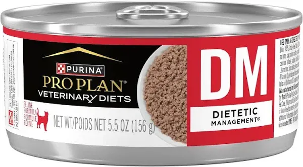 Purina Pro Plan Veterinary Diets DM Dietetic Management Savory Selects Feline Formula Wet Cat Food