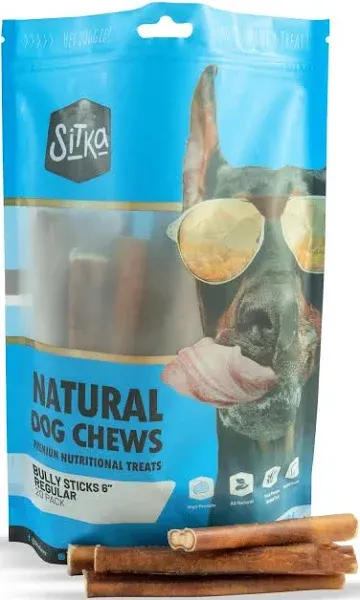 Bully Sticks 6 inch - 20 Count - Bully Sticks All Natural Dog Treats from Fre...