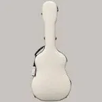 Crossrock Fiberglass Case with TSA Lock for 40"/41" Dreadnought Acoustic Guitar-Milky White(CRF2021DMW)