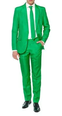 Suitmeister Men's Solid Green Suit