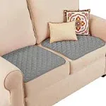 Collections Etc Quilted Waterproof Seat Protector - Set of 2 Grey