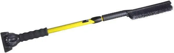 Hopkins Sub-Zero 13054 Twist-Lock Ice Chisel Telescopic Snow Brush, 42&#034; - YELLOW