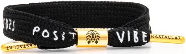 Rastaclat Original Hand Assembled Positive Vibes Adjustable Single Lace Bracelet