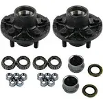 JDMSPEED 2 Trailer Idler Hub Kits 5 on 4.5" Replacement for Axle 1-1/16" Bearings 2000 lbs - 22016K