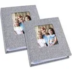 4x6 Small Photo Album - Linen Cover with Window